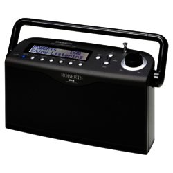 Roberts Classic Lite Black - Ultra Stylish  Portable DAB/FM RDS Stereo Radio with Up to 100 Hours Battery Life and Line-in Socket